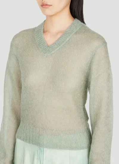 Acne Studios Women Mohair Knit Sweater In Green