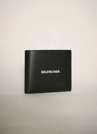 Balenciaga Men Bi-fold Logo Wallet