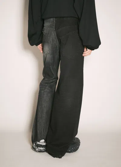 Balenciaga Men's Fifty-fifty Jeans | Size Medium | 793766 In Black