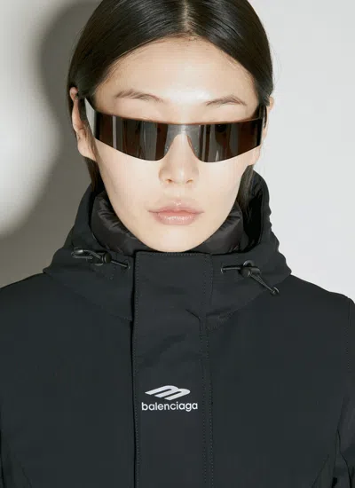 Balenciaga Women 3b Sports Icon Ski Hourglass Parka In Black