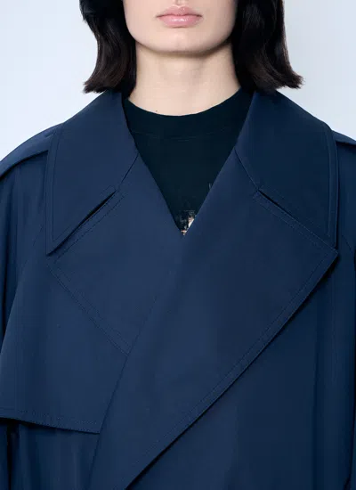 Balenciaga Women Cropped Distressed Hem Trench Coat