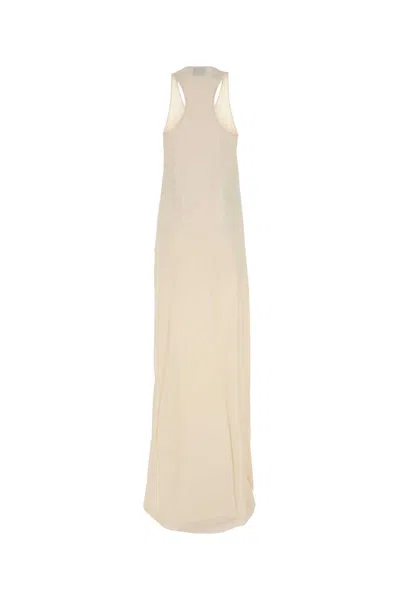 Balenciaga White Logo-print Racerback Gown