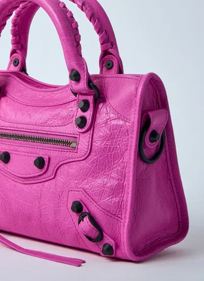 Balenciaga Le City Leather Stud-embellished Tote Bag In Pink