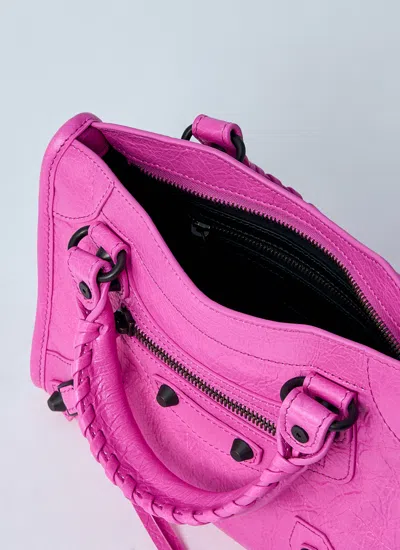 Balenciaga Le City Leather Stud-embellished Tote Bag In Pink