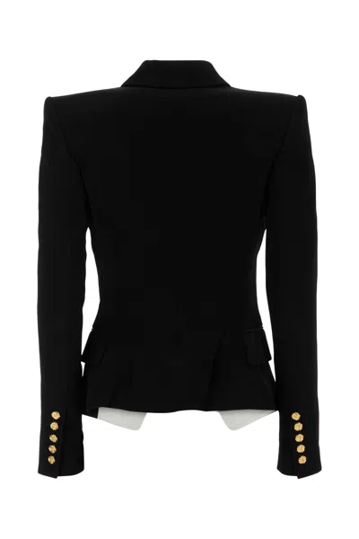 Balmain Slim-fit Jacket With Roses Buttons