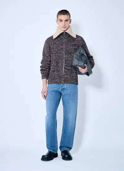 Bottega Veneta Men Cotton-and-wool Cardigan In Brown