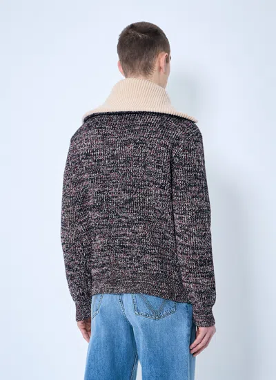 Bottega Veneta Men Cotton-and-wool Cardigan In Brown