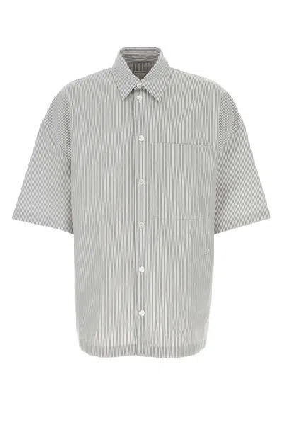 Bottega Veneta Embroidered Poplin Shirt With Drop Shoulders