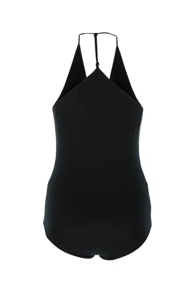 Bottega Veneta Twist-neck Cashmere-blend Bodysuit In Black