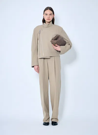 Bottega Veneta Women Compact Cotton Blouson In Brown