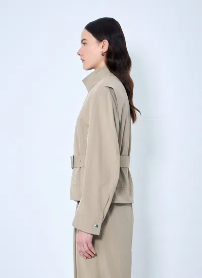 Bottega Veneta Women Compact Cotton Blouson In Brown