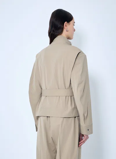 Bottega Veneta Women Compact Cotton Blouson In Brown