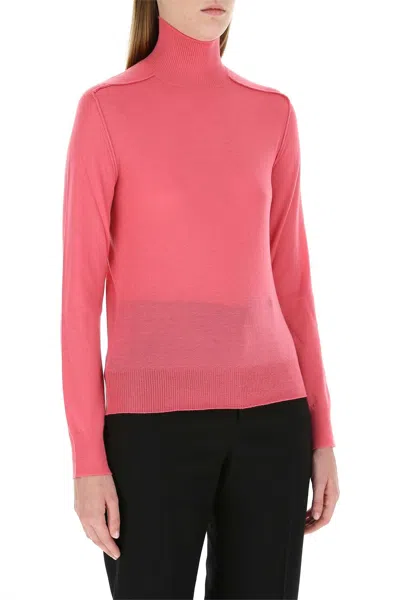 Bottega Veneta White Cotton Top In Pink