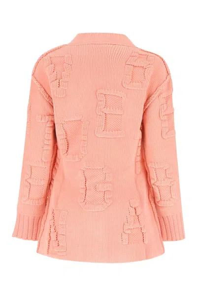 Bottega Veneta Women Pink Chenille Cardigan In Pink