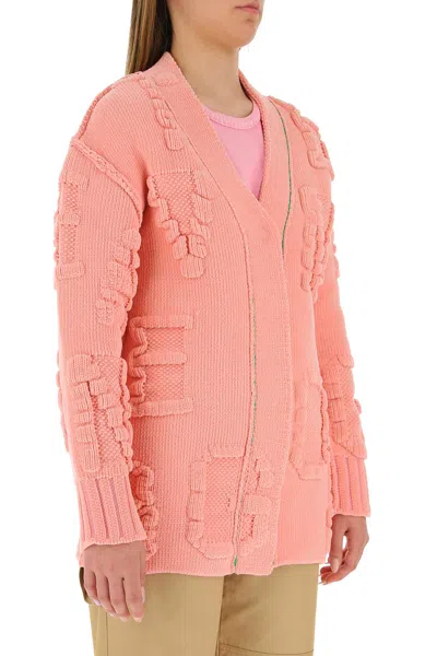 Bottega Veneta Women Pink Chenille Cardigan In Pink