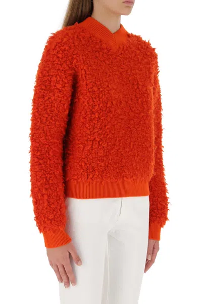 Bottega Veneta Women Red Boucle Sweater In Red
