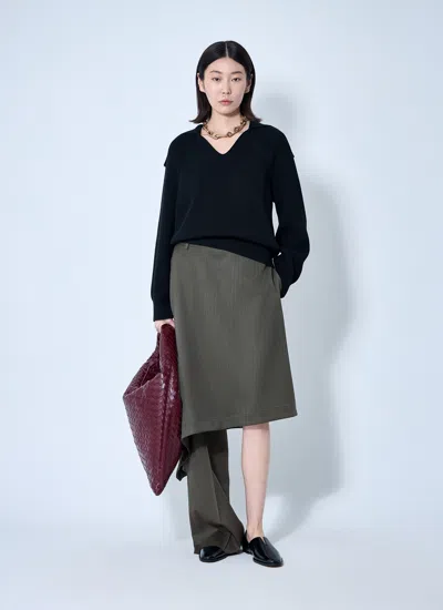 Bottega Veneta Women Ribbed Cotton Sweater In Blue