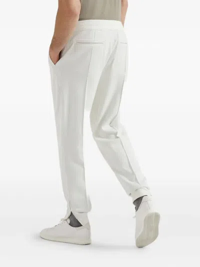 Brunello Cucinelli Drawstring Track Pants In White