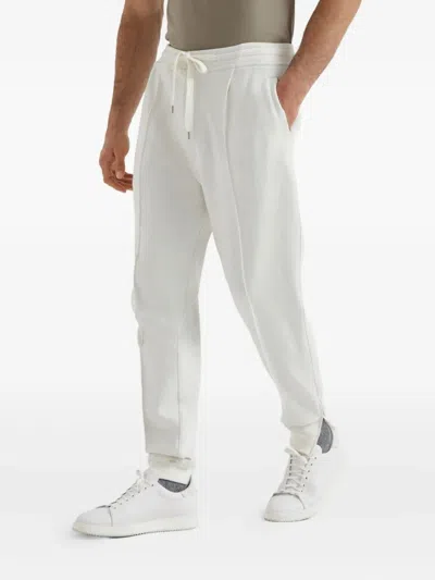 Brunello Cucinelli Drawstring Track Pants In White