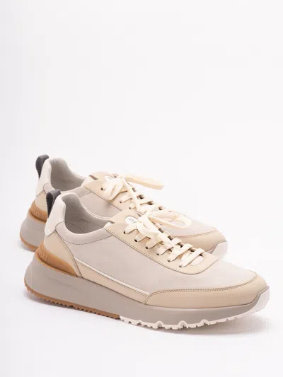 Brunello Cucinelli Beige Washed Suede Runners In Neutral