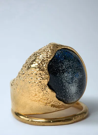 Chloé Textured Oval-stone Ring