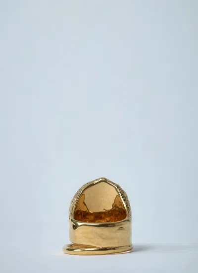 Chloé Textured Oval-stone Ring