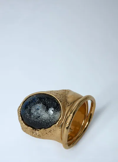 Chloé Textured Oval-stone Ring