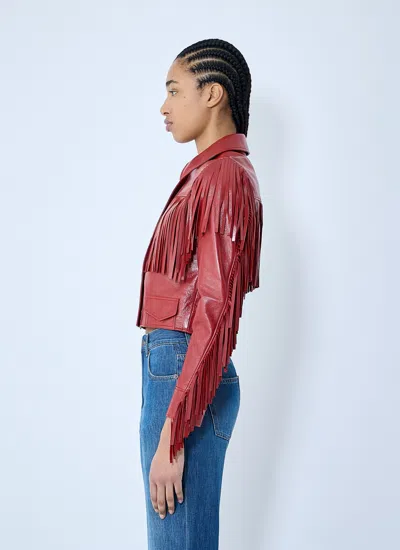 Chloé Women Fringed Leather Jacket
