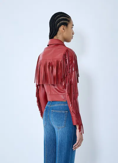 Chloé Women Fringed Leather Jacket