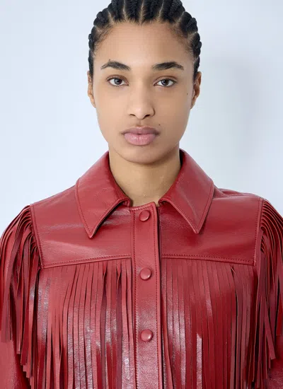 Chloé Women Fringed Leather Jacket