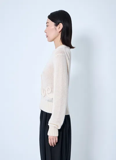 Chloé Embroidered Alpaca And Silk-blend Sweater