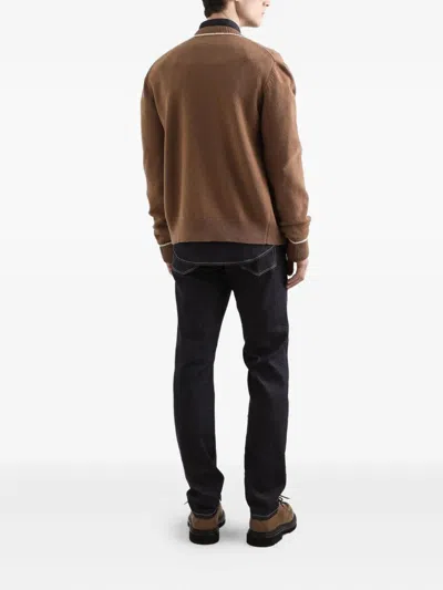 Dolce & Gabbana Trousers With Belt Loops And Contrast Stitching In Black