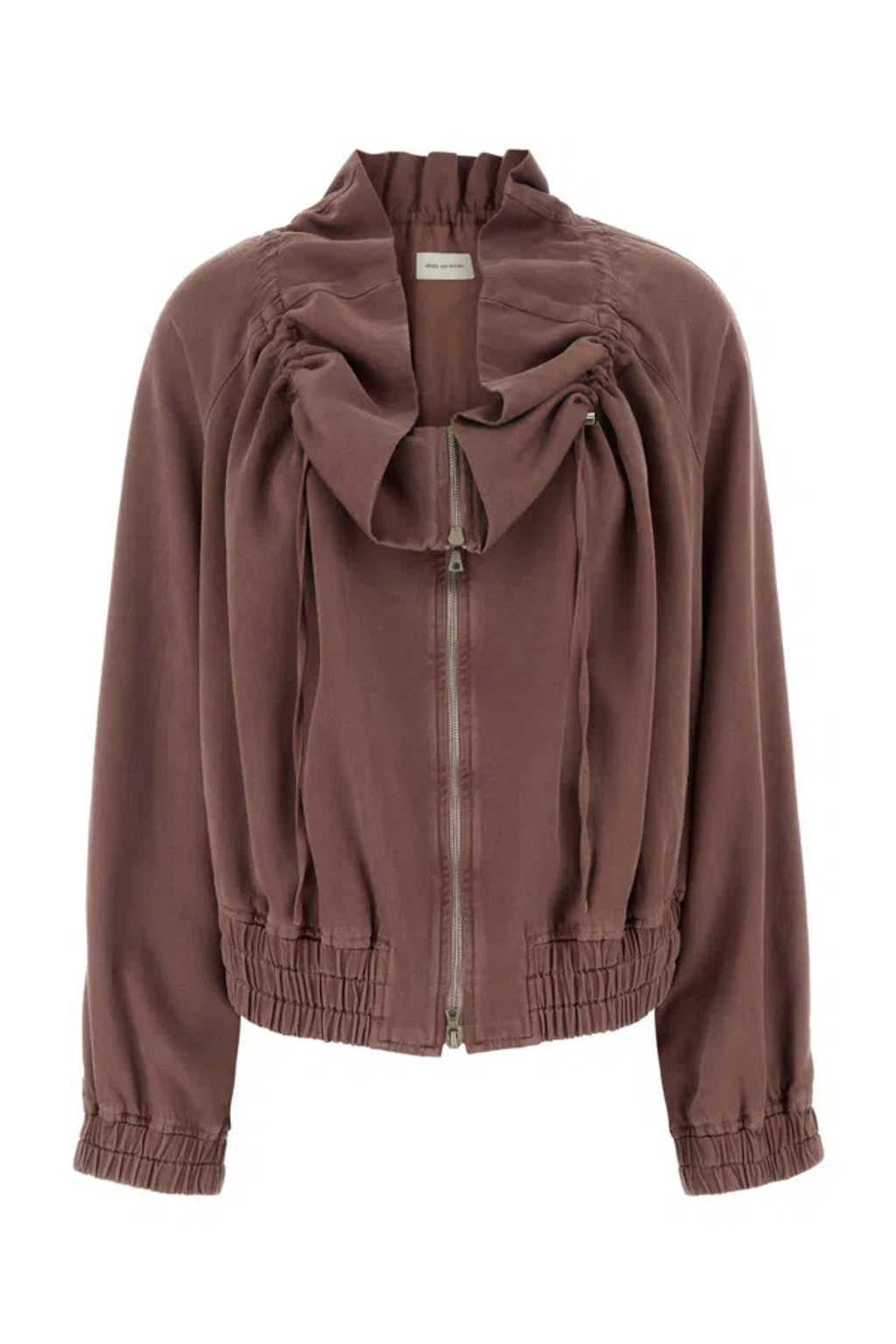 ジャケット DRIES VAN NOTEN Dark Pink Cupro Blend Voly Jacket Dries Van Noten Women Dark Pink Cupro Blend Voly Jacket In