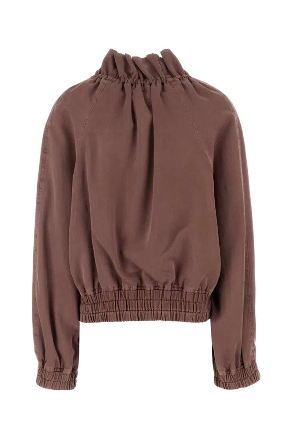 Dries Van Noten Women Dark Pink Cupro Blend Voly Jacket In