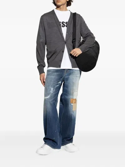 Dsquared2 Faded Patchwork Jeans In Blue