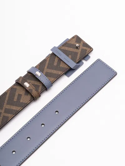 Fendi Belts Reversible Adjustable Length Options In Blue