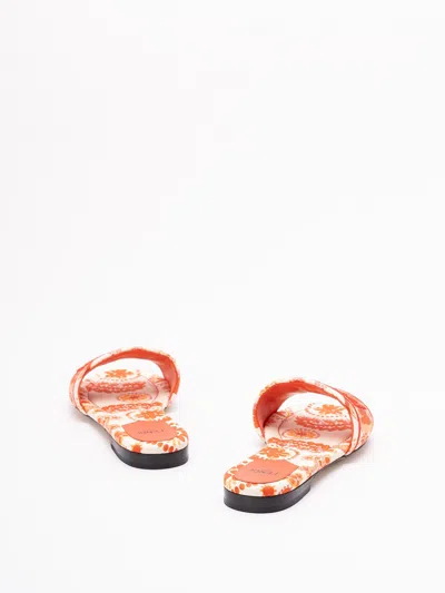 Fendi Women `bandana` Embroidery With Logo Slides