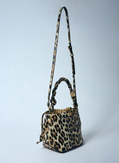Ganni Leopard Bou Bucket Bag