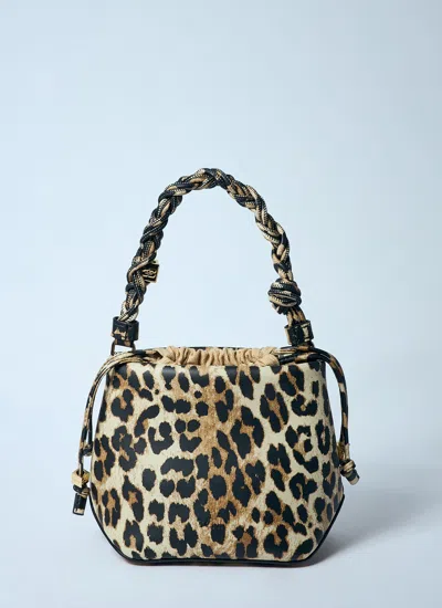 Ganni Leopard Bou Bucket Bag