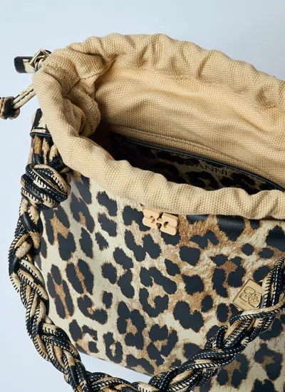 Ganni Leopard Bou Bucket Bag