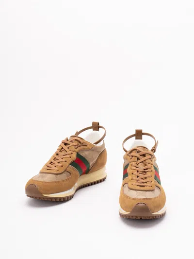 Gucci Re-motion Sneakers In Brown