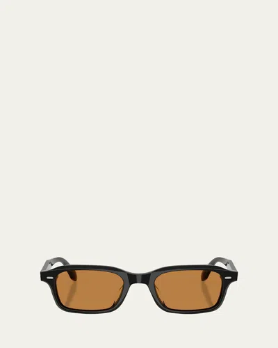 Oliver Peoples Ov5588su Acetate Round Sunglasses In Yellow