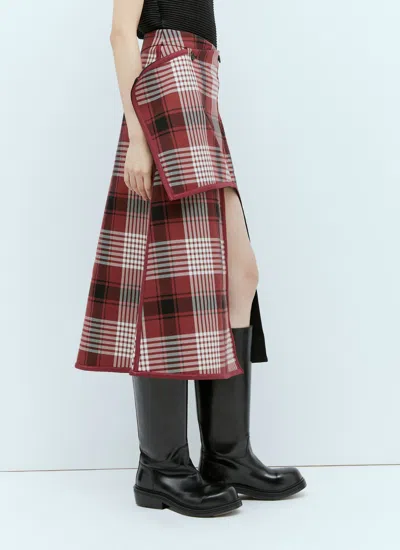 Issey Miyake Wool-cotton Reversible Midi Skirt