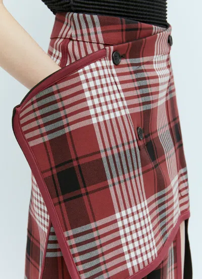 Issey Miyake Wool-cotton Reversible Midi Skirt