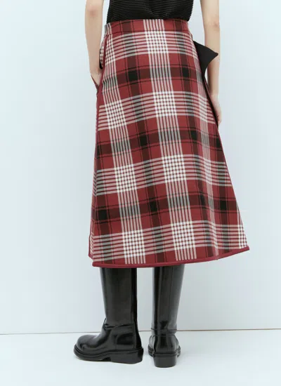 Issey Miyake Wool-cotton Reversible Midi Skirt
