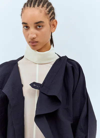 Issey Miyake Enclothe Woven Cardigan In Blue