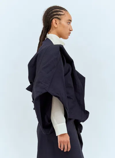Issey Miyake Enclothe Woven Cardigan In Blue