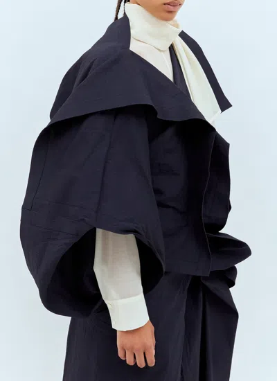 Issey Miyake Enclothe Woven Cardigan In Blue