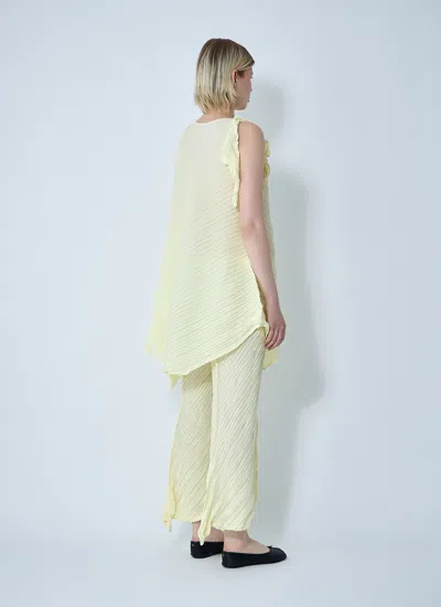 Issey Miyake Wrinkled And Twisted Asymmetric Dress In Neutral