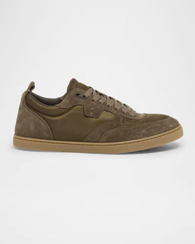 Christian Louboutin Men's Tutti Rui Suede & Nylon Low-top Sneakers